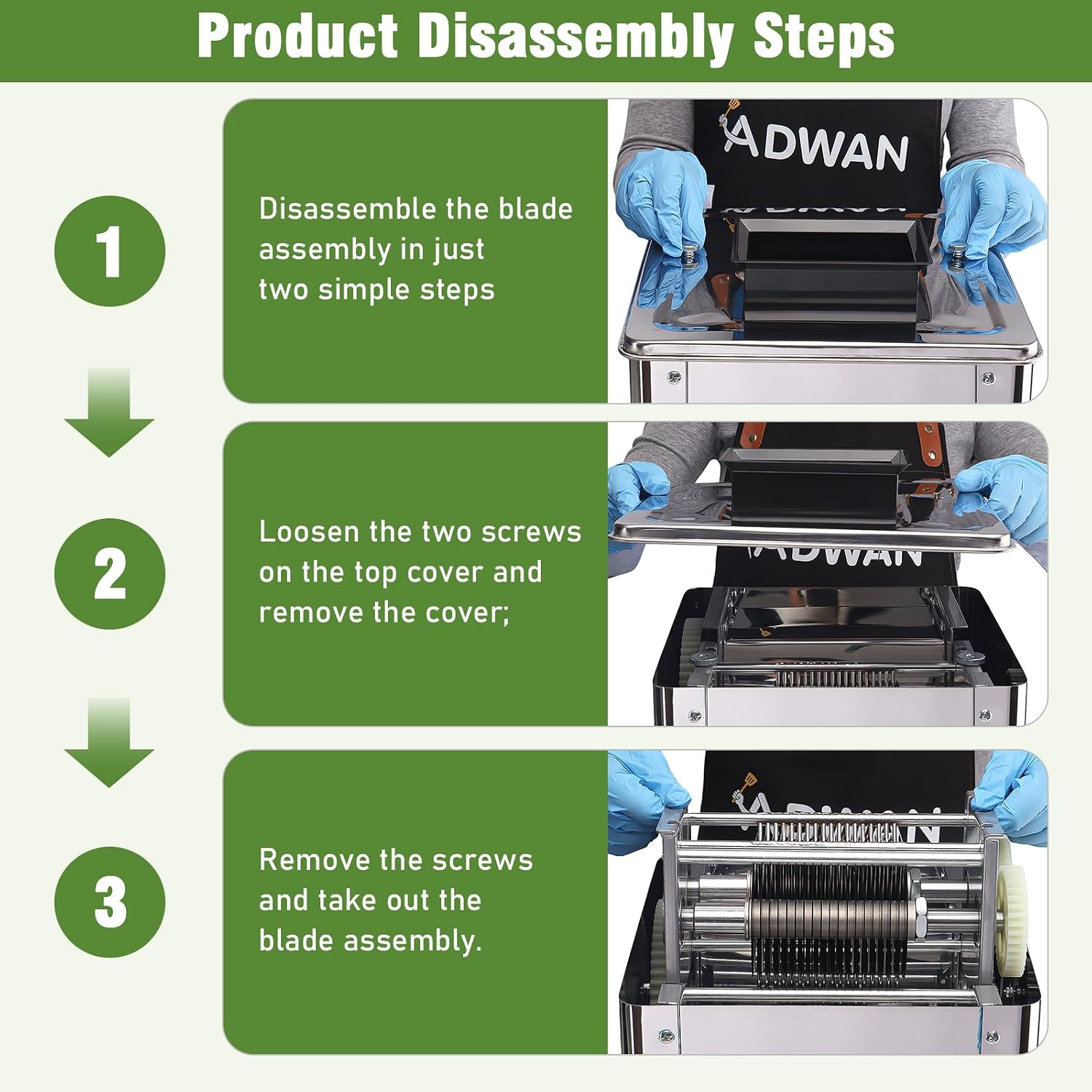ADWAN Meat Cutter Machine, Meat Slicer for Fresh Boneless Meat(3.5MM)