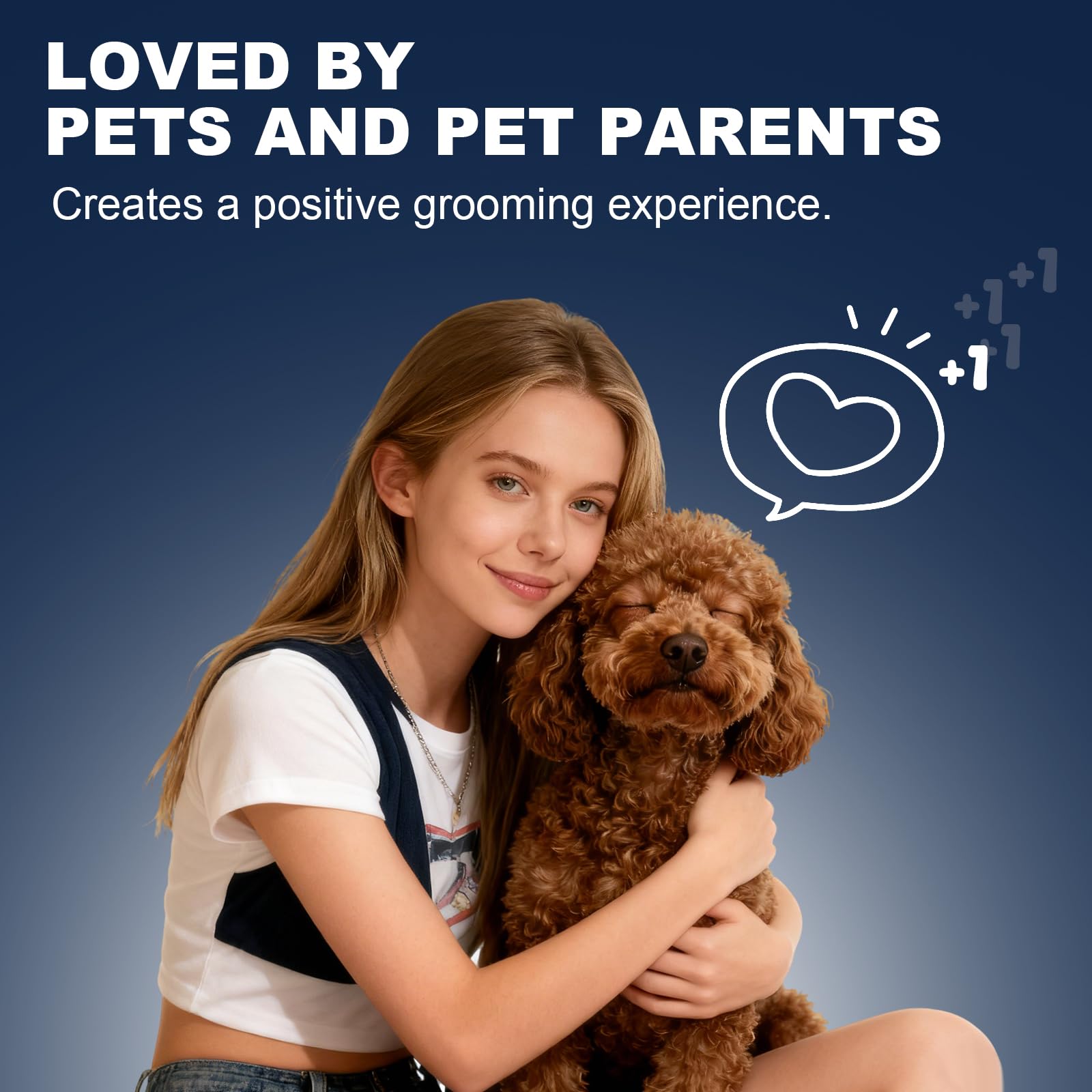 Spazzola flessibile a doppia faccia per cani per scarabocchi e barboncini, spazzola per la toelettatura del cane per Goldendoodles e Labradoodles, spazzola districante delicata e sottopelo per cani