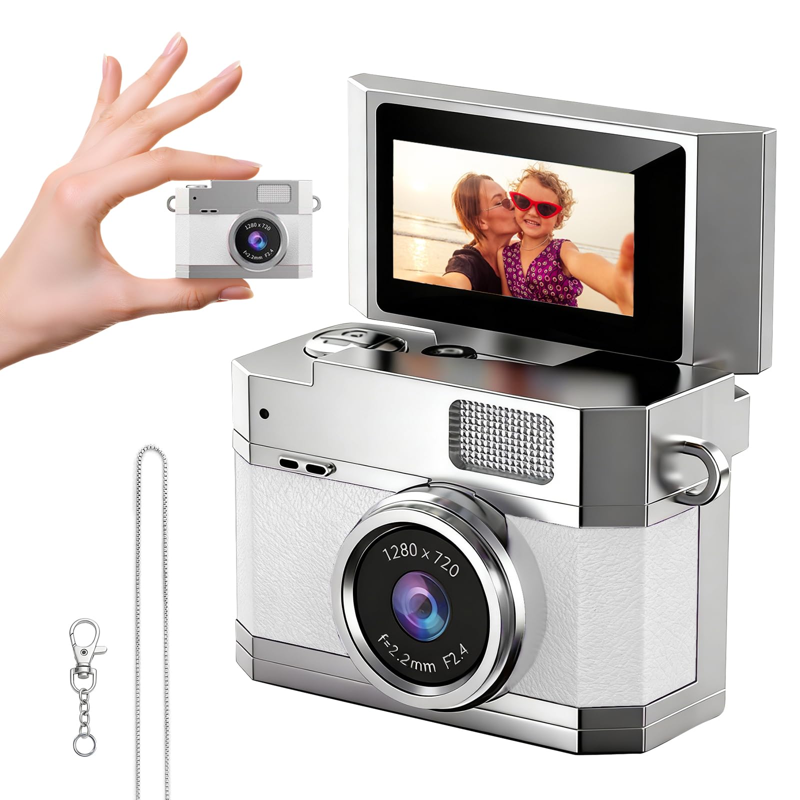 Amazon.com : ‌Mini Keychain Digital Camera White - HD Mini Digital