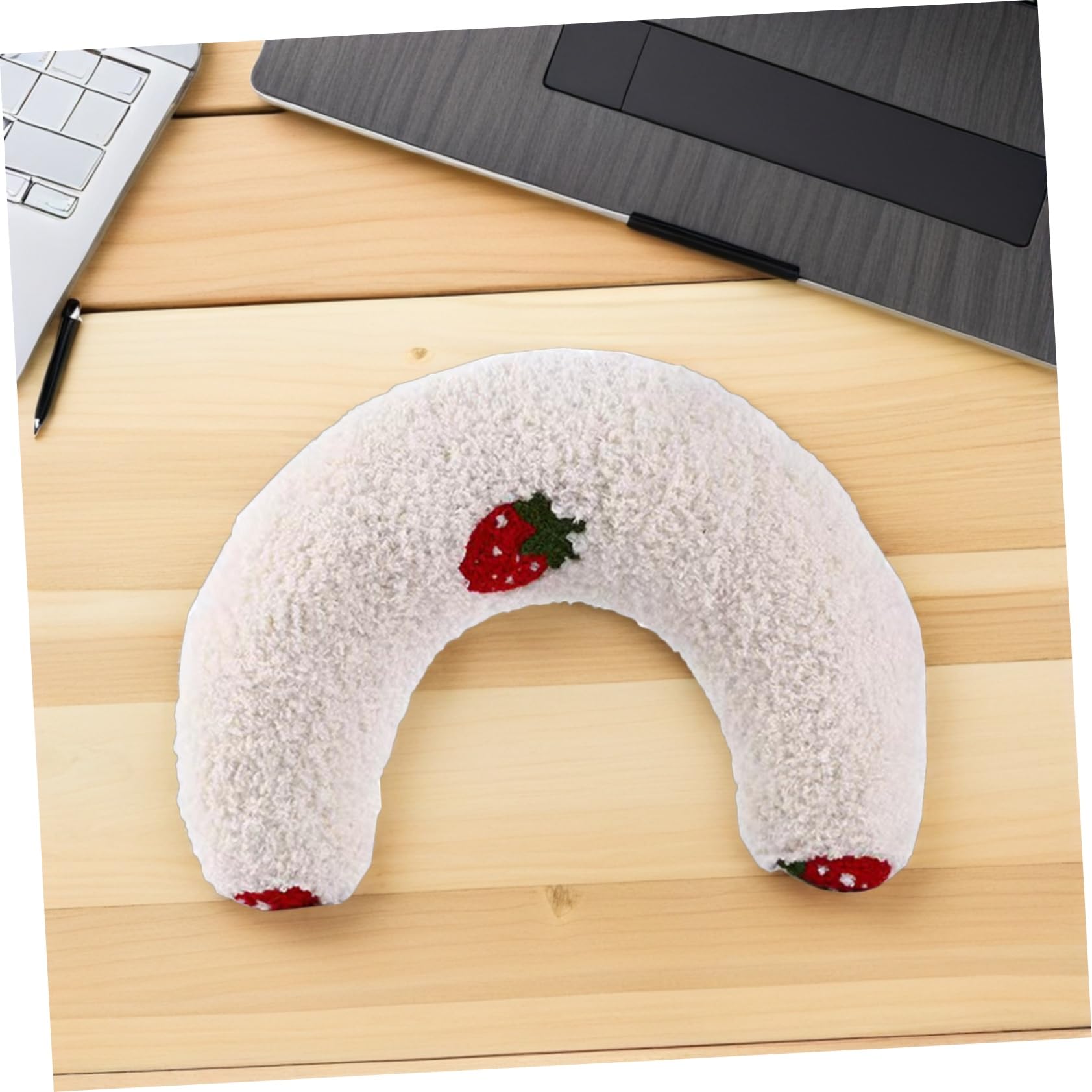 Kisangel Almohadas de Peluche para Gatos y Perros Pequeños 3 Almohadas en Forma de U para Dormir Cómodo, Fácil Limpieza y Uso en Interiores y Exteriores