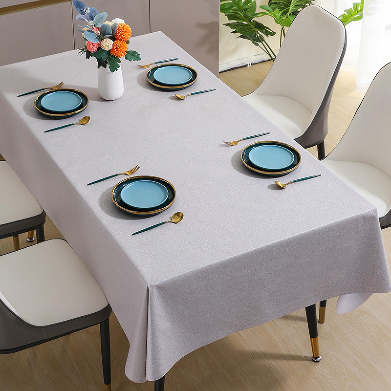 Cubierta de vinilo para cocina lavable y protector de mesa de linóleo