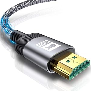 8K HDMI Cable 30FT [8K@60Hz,4K@120Hz 144Hz AviBrex HDMI 2.1 Cable 48Gbps Ultra High Speed HDMI 2.1 Cord Nylon HDMI Cord,HDCP 2.2&2.3,SBTM,Dynamic HDR,eARC for Apple TV 4K/Roku TV/PS5/Blu-ray/Xbox