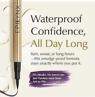 Liquid Eyeliner - Hypoallergenic Eyeliner with Fine Brush Tip, Long-Lasting Waterproof Eye Liner - Cruelty-Free, Vegan, Hypoallergenic, Gluten-Free, Smooth Application Liquid Eye Liner, Purple 2mL