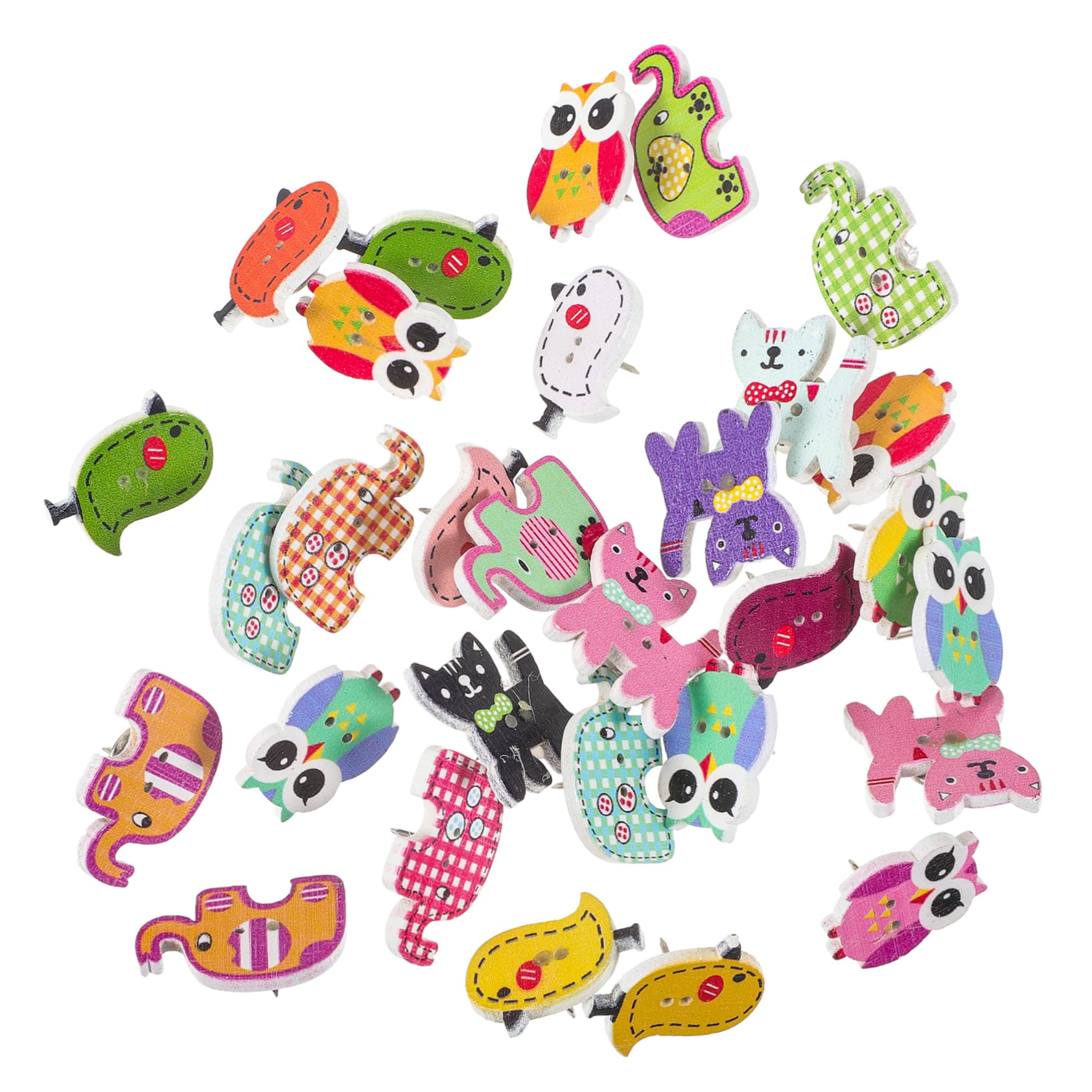 EXCEART 90piezas Chinchetas De Animales Creativas Tacks De Pulgar Accesorios para Tableros De Corcho para Oficina y Escuela