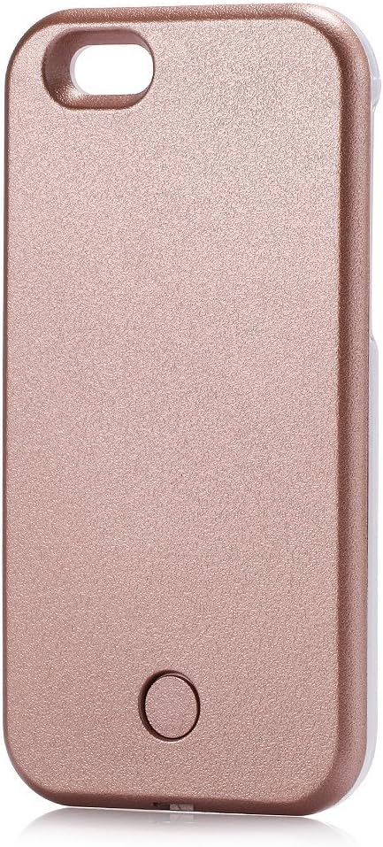 iPhone 6S Plus Case, iPhone 6 Plus Case, LED Light Up Luminous Selfie Case Illuminated Cell Phone Back Protection Cover for 5.5 Inch Apple iPhone6S Plus iPhone6 Plus (Gold)