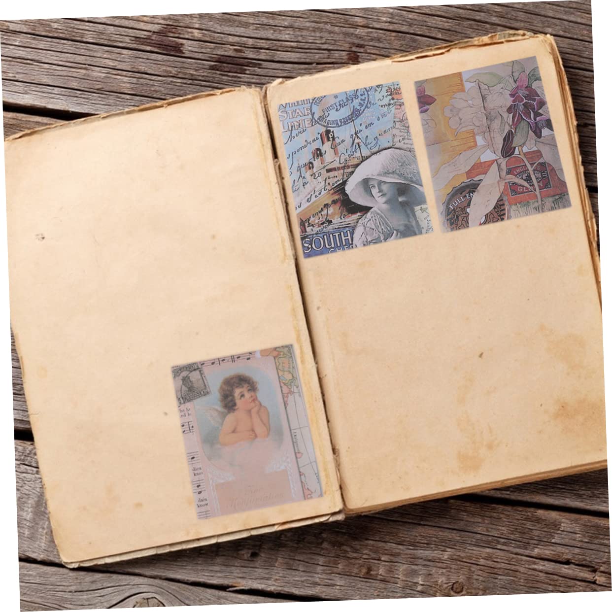 EXCEART 6piezas Cuaderno Retro Scrapbooking Material De Papel Para Diario y Manualidades Por Cuaderno Para Decoración y Recuerdos