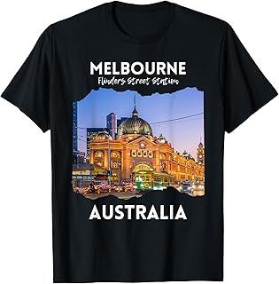 Melbourne Australian Tourist Souvenir Flinders St Station T-Shirt