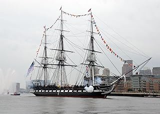 Home Comforts USS Constitution Old Ironsides - Canvas Print - Vintage Art Reproduction, Wall Décor (10x14 inches) - Comes Stretched on the Canvas Bars