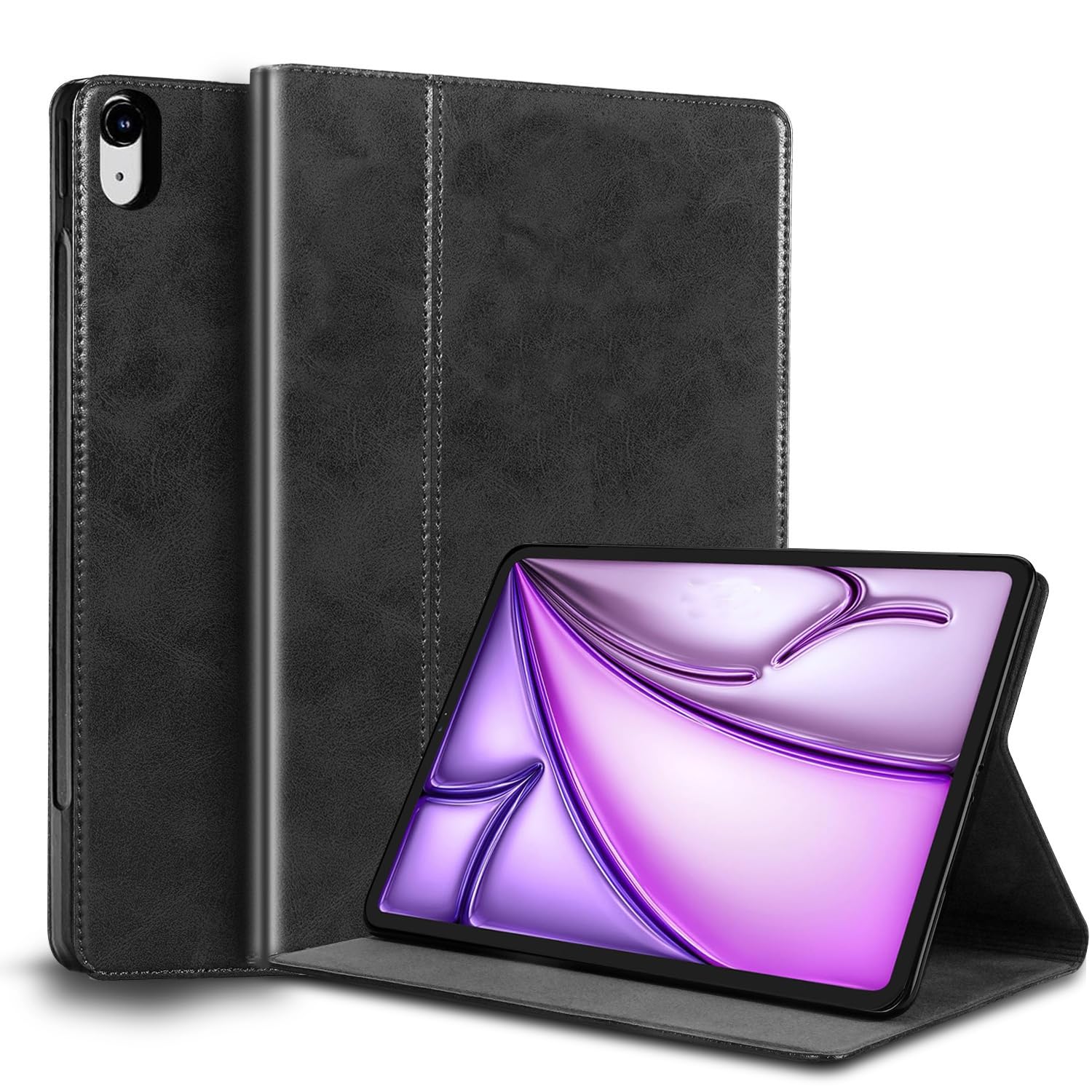 Leather Case for iPad Air 13" M4 2026/M3 2025/M2 2024 Folio Cover