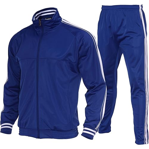 Men's Tracksuits 2 Piece Long Sleeve Athletic Full Zip Sweatsuits Jogging Suits Set