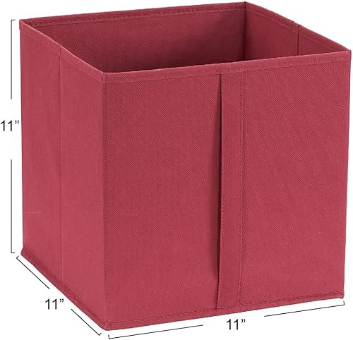 Miniatura 10 de Household Essentials 330-1 Contenedores plegables de tela, juego de 6 cubos con asas, color natural