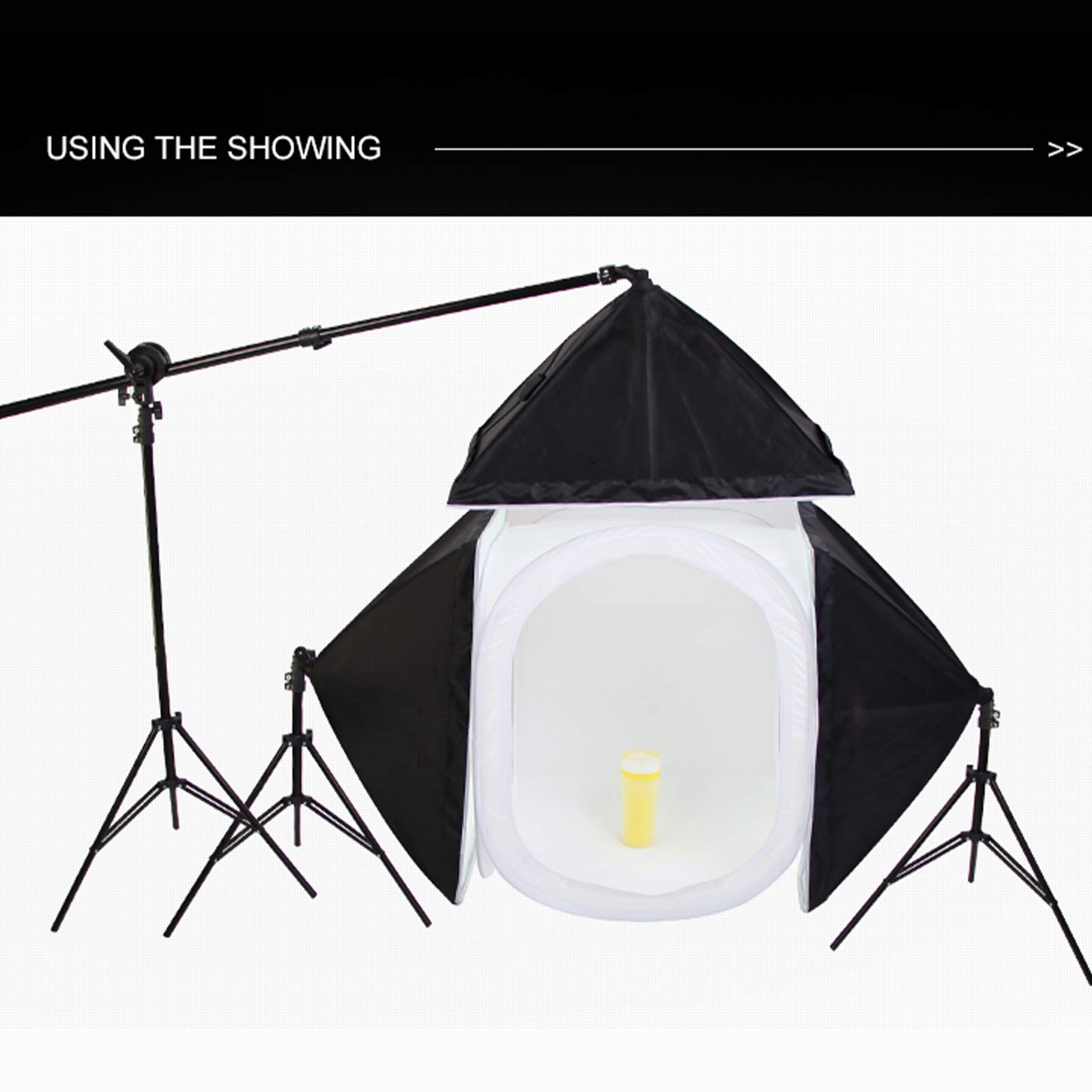 Tente de Prise de Vue Studio Photo, Kit de boîte Souple de Diffusion de Cube Lumineux 80 * 80cm / 31.5 * 31.5in, Rangement Pliable