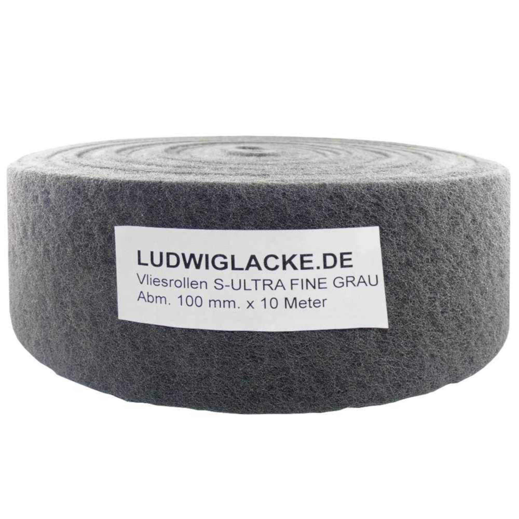 Ludwig Lacke Schleifvlies 1Rolle Grau 100mmx10m K1500