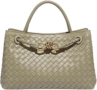 Hobo Bags for Women Woven Tote Bag Woven Shoulder Bag Crossbody Satchel Bag Fashion Woven Purses Tote Handbag 2023 (Color : B Grass Green)