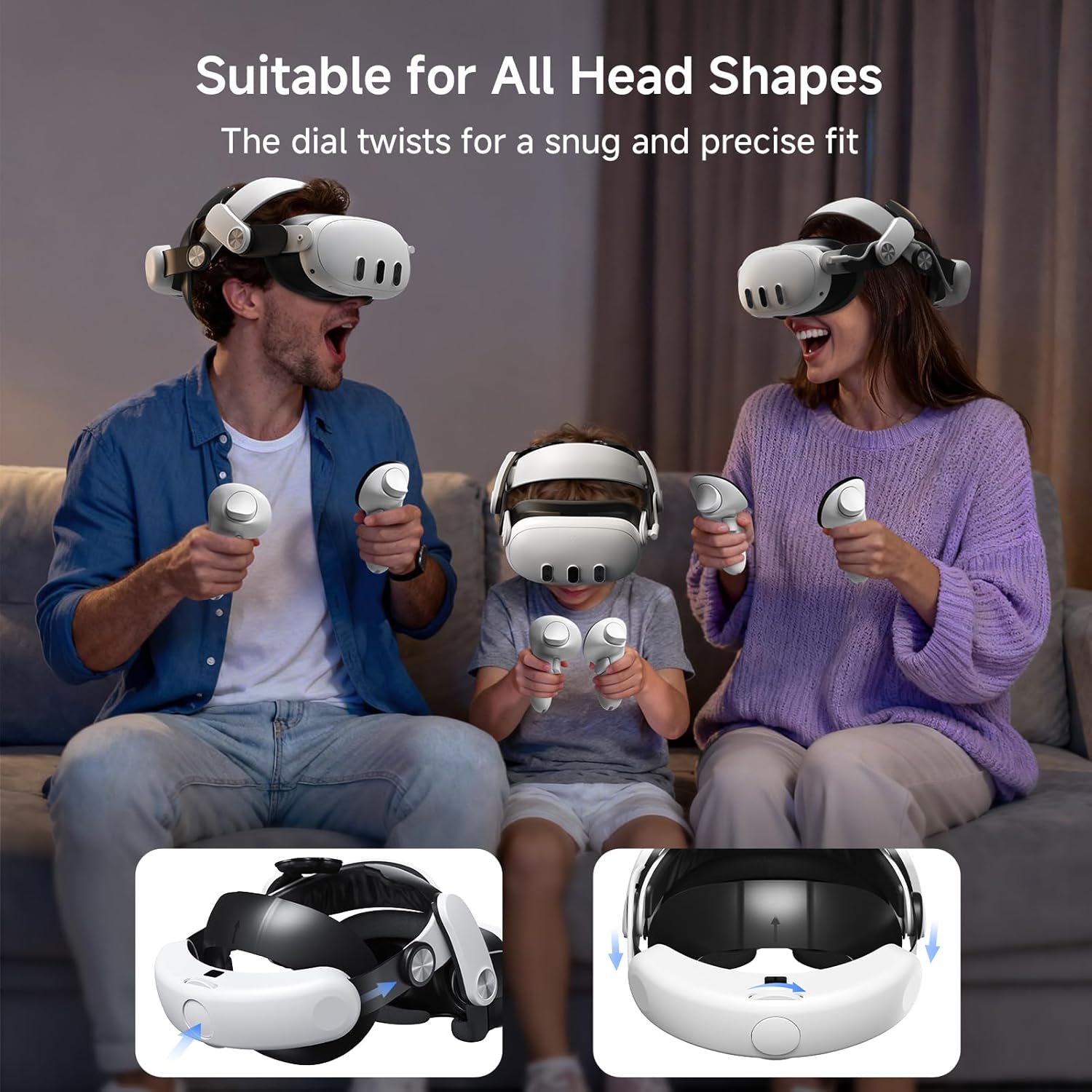 10000mAh Battery Head Strap for Meta Quest 3/Quest 3S, 3.5mm/Type-C Audio Expansion, Reduce Facial Stress, Battery Pack Accessories, to Extend Playtime for VR Headset Compatible with Meta Quest 3S