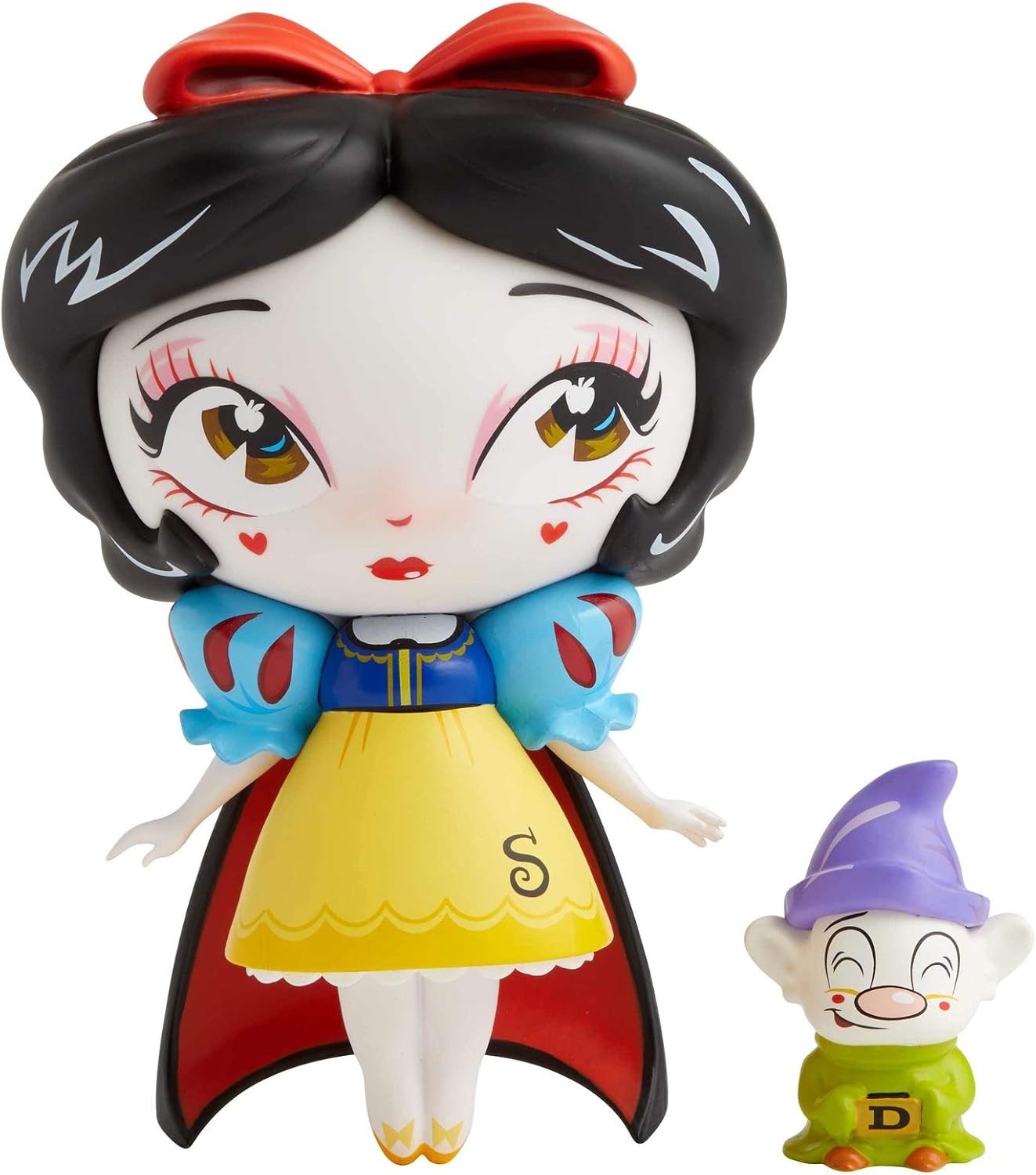 Enesco The The World of Miss Mindy Snow White and Mini Dopey Vinyl Figurine, 7 Inch, Multicolor
