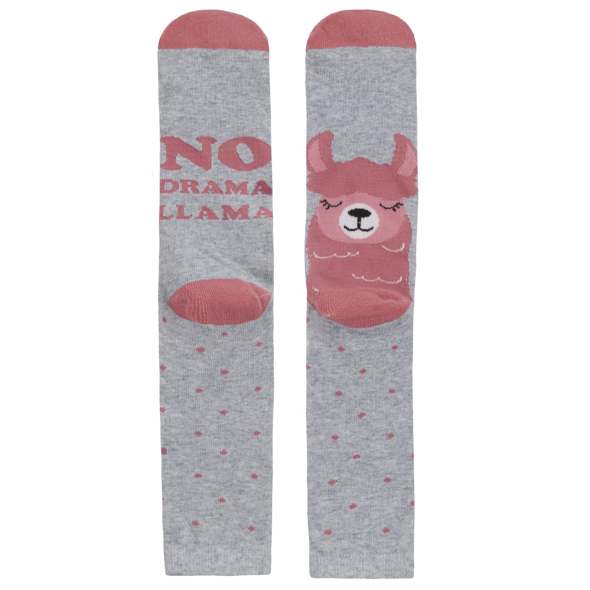 Metzuyan Ladies Womens 1 Pair Novelty Slogan Cotton Rich Socks Mid Calf Funky Colourful No Drama 4-8