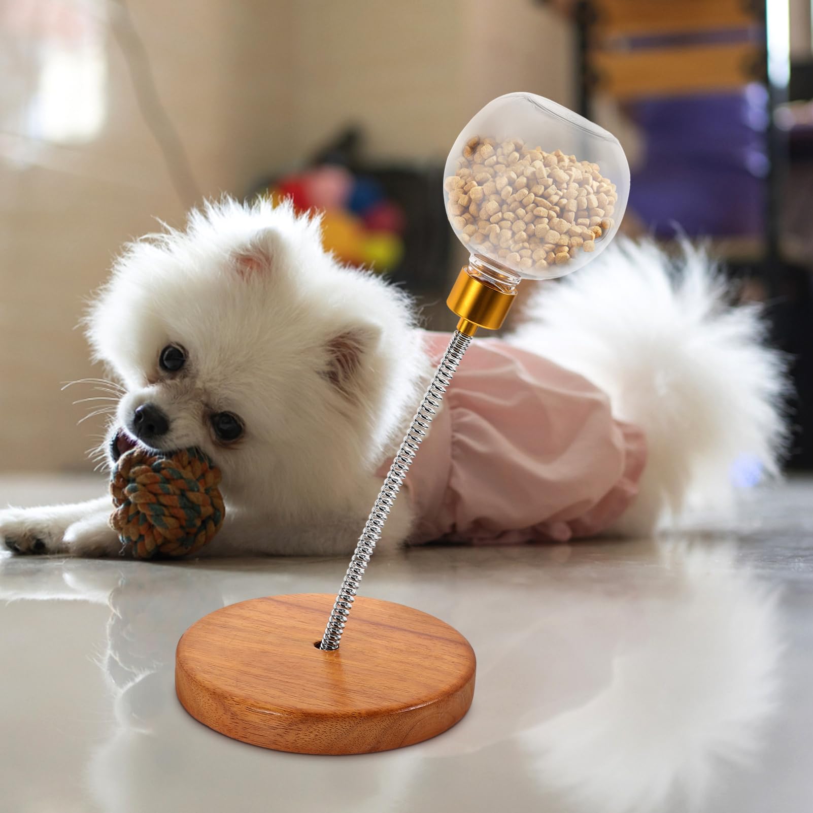 Snackball für Hunde als Interaktives Hundespielzeug mit Hundeleckerli Spender aus Kunststoff und Edelstahl zur Stressreduktion und Hundeerziehung für Große und Mittelgroße Hunde