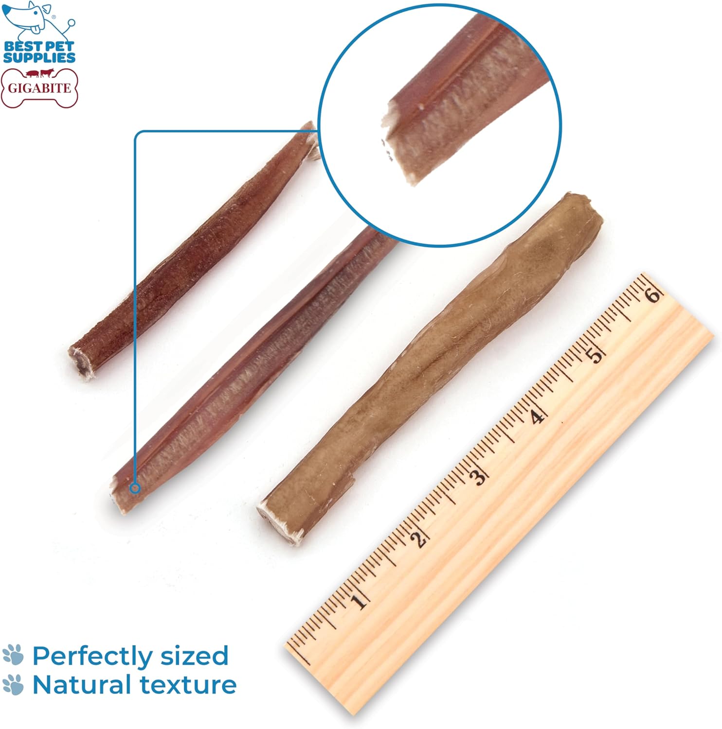 GigaBite All Natural Value Bully Sticks by Best Pet Supplies - 3 to 5 Inch, 1 Pound