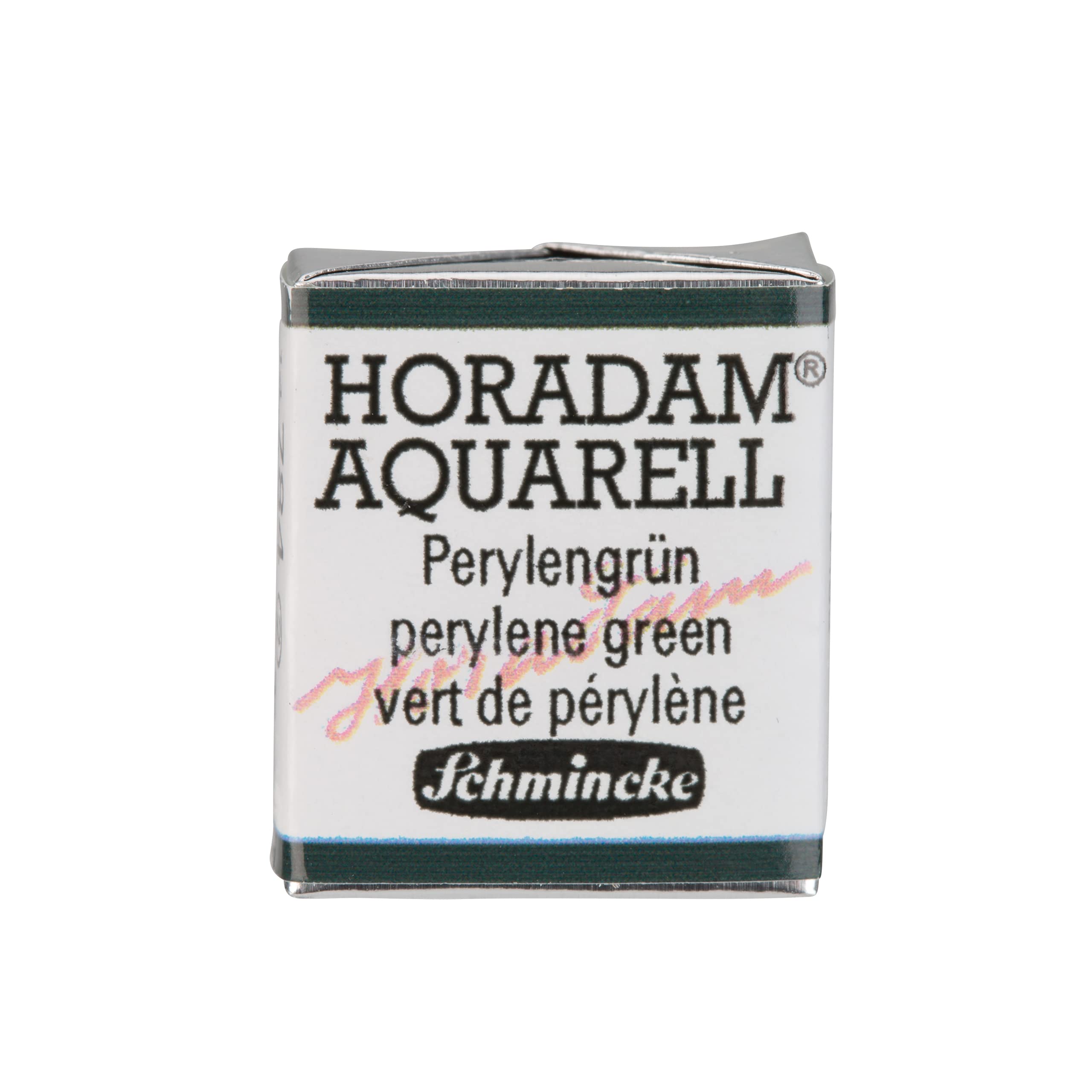 Aquarelle Schmincke Horadam 784 vert pérylène demi-godet pour artistes