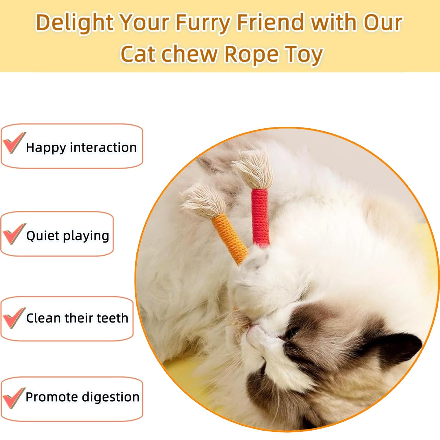 Yiqicomle Cat Chew Ropes Toys - Image 4