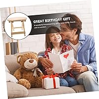 Vista 4 de Happyyami Taburete plegable redondo taburete plegable taburete bajo de madera taburete antideslizante Silla pequeña de madera para el hogar taburete