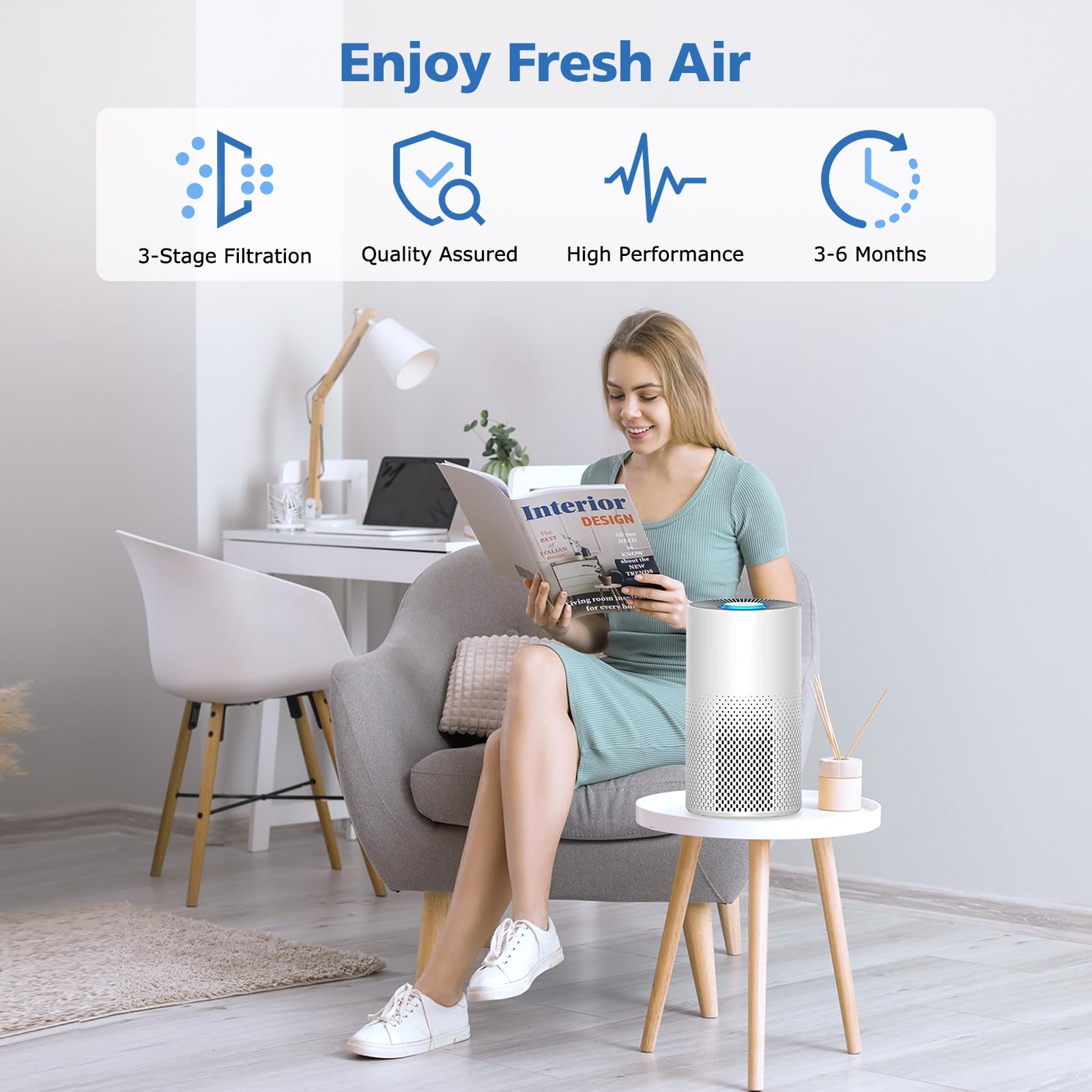 2-pak filtrów True HEPA KILO, 3-stopniowa filtracja 360°, kompatybilny z Afloia KILO, KILOPLUS, KILOPRO, MIRO, MIRO PRO oczyszczacz powietrza, oczyszczacz powietrza MORENTO MR-Kilo