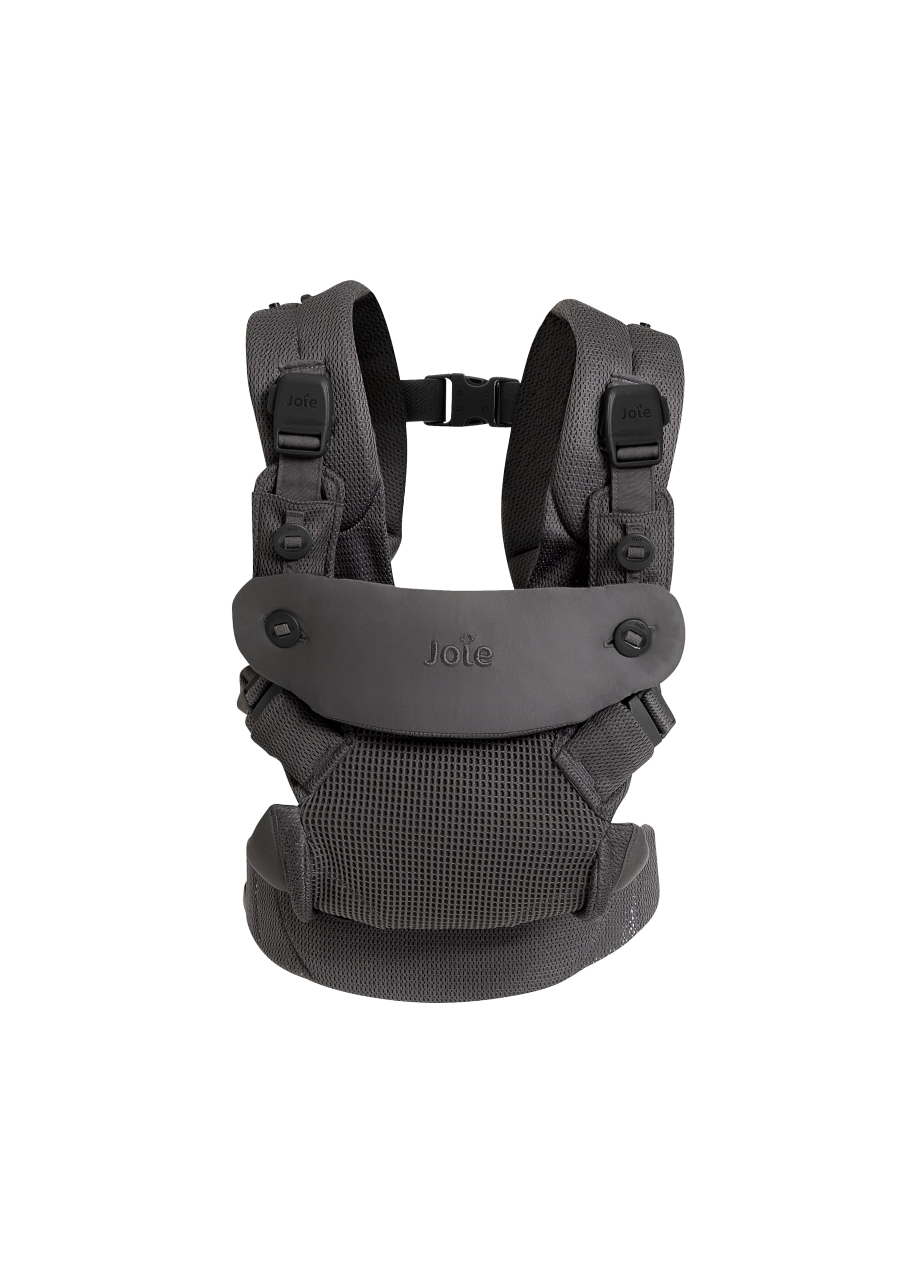 Joie Savvy Air Porte-bébé 4 en 1 en maille respirante et ergonomique avec 4 positions de transport, tissu en maille rafraîchissante, sangles rembourrées et soutien lombaire (cendre)