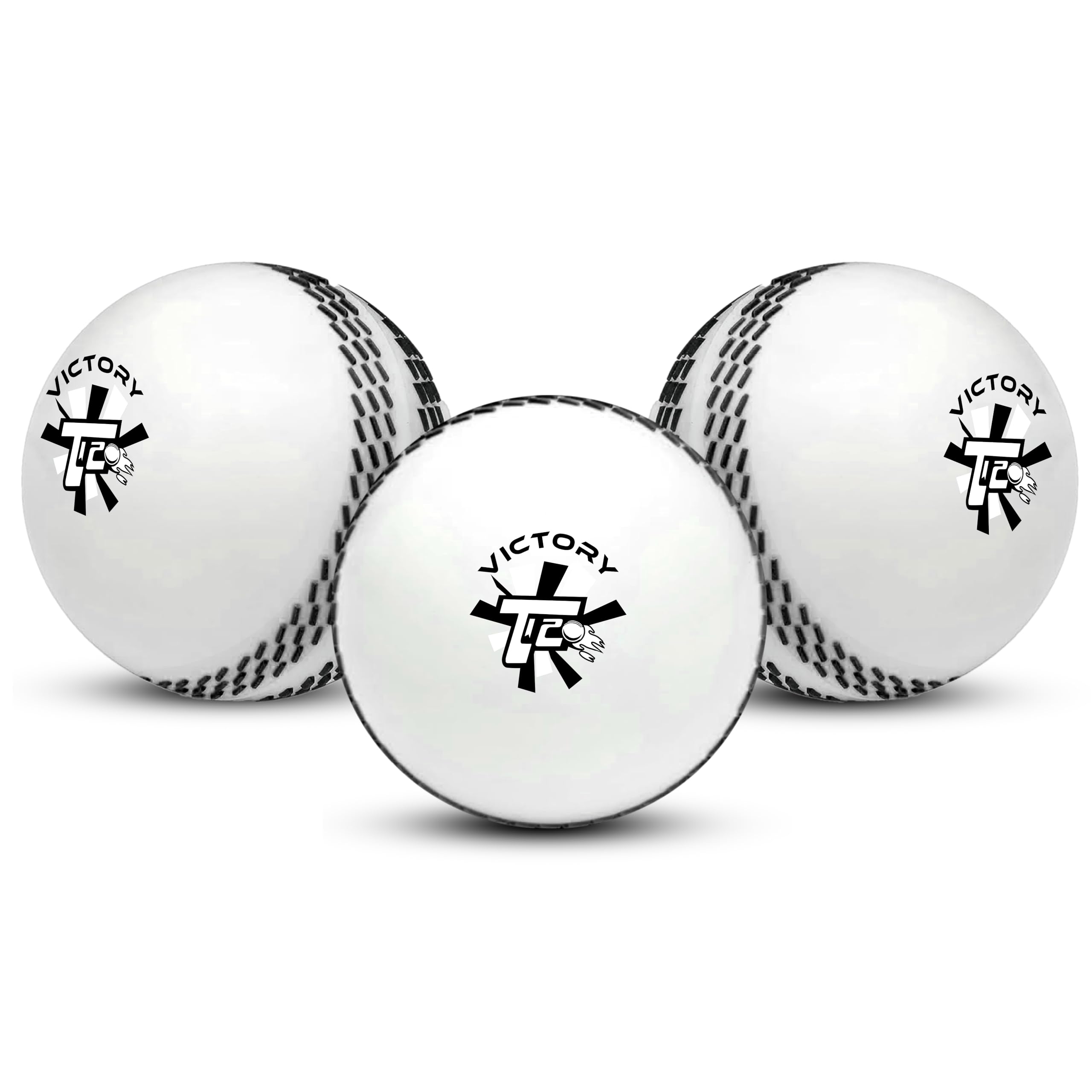 Victory T-20 Synthetic Cricket Ball for Tournament, Street Match - Wind Ball (White)