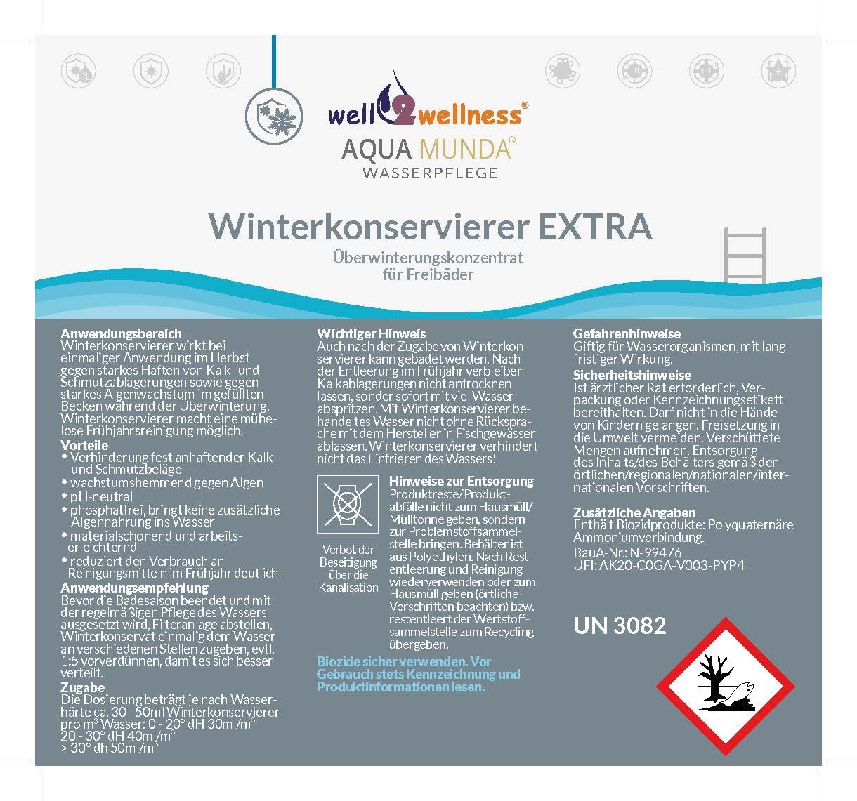 Aqua Munda Wasserpflege Premium Pool Winterkonservierung Extra 3l