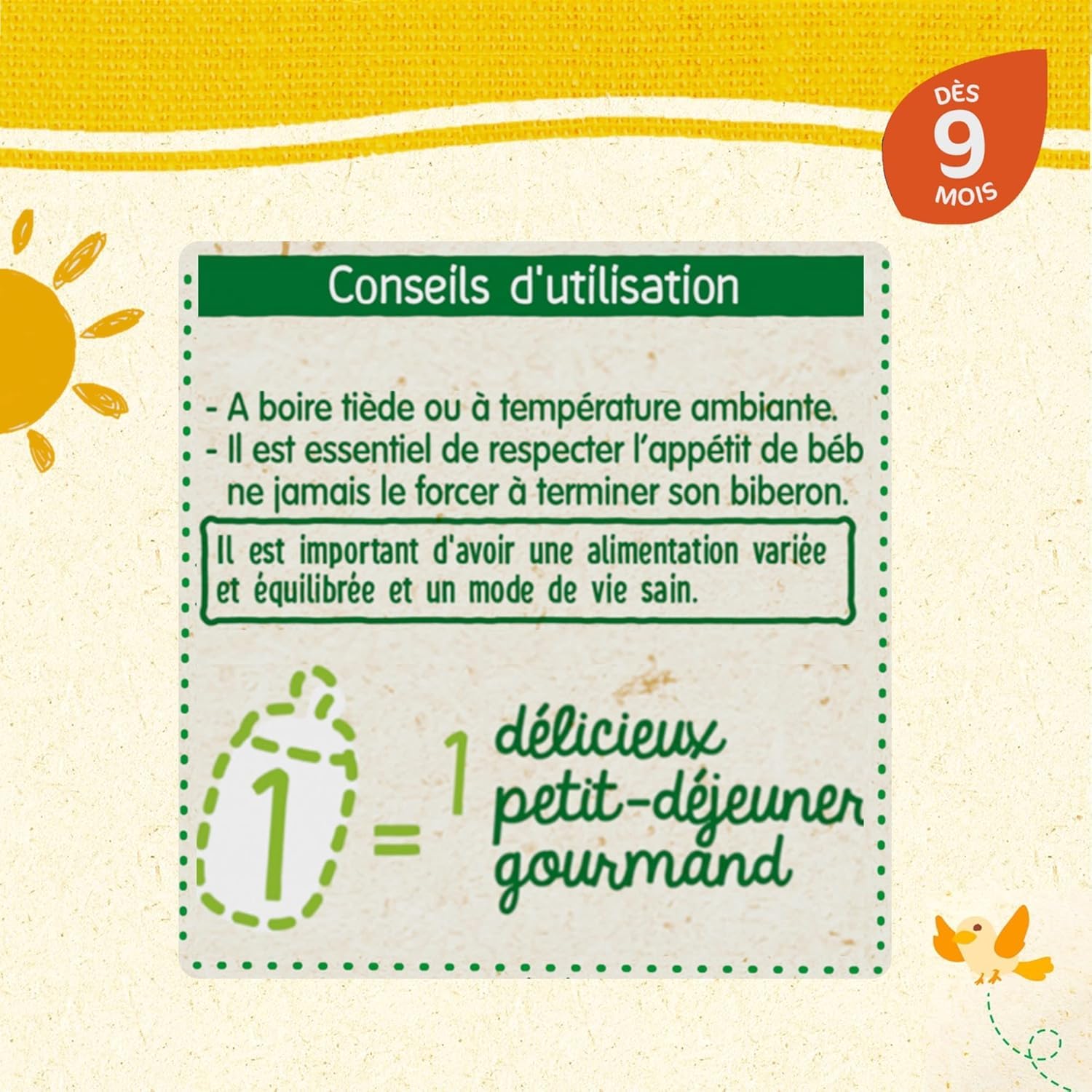 Blédina Blédidej - Céréales bébé Lactées Madeleine - Dès 9 Mois - 12 briques de 250mL (L'emballage peut varier)