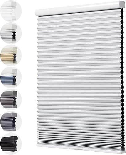 Toanture - Persianas celulares sin cordones, opacas fáciles de instalar, persianas opacas de panal para ventanas, persianas con aislamiento térmico