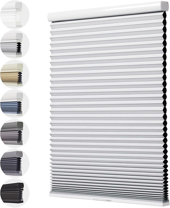 Toanture Custom Cordless Cellular Blinds, Easy to Install