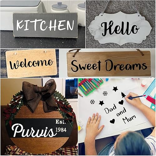 Miniatura 2 de Plantillas de letras del alfabeto para pintar, paquete de 16 plantillas de plantillas de letras para madera, pasteles, galletas y manualidades,