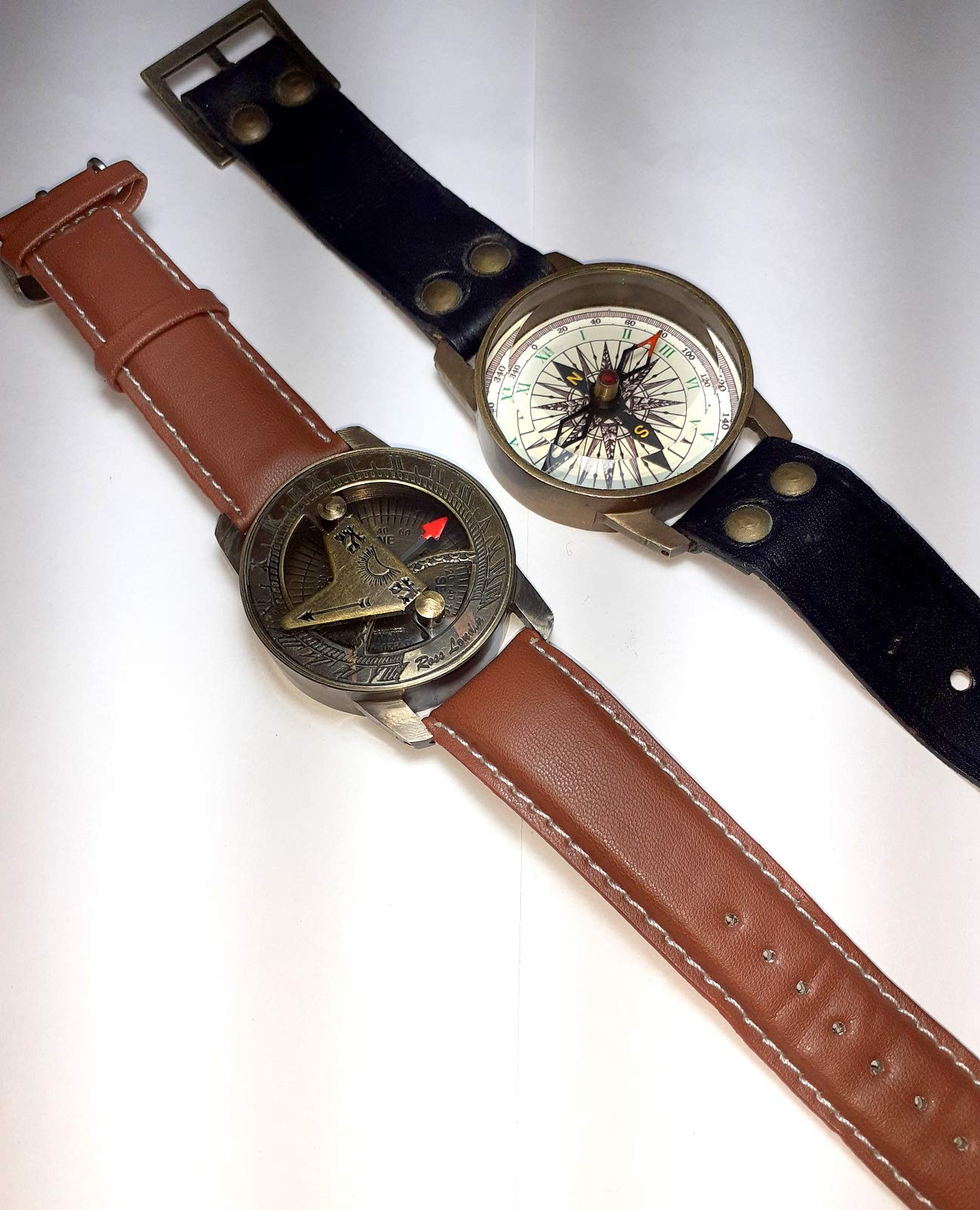 Montre à main en laiton avec boussole évitez de vous perdre en forêt