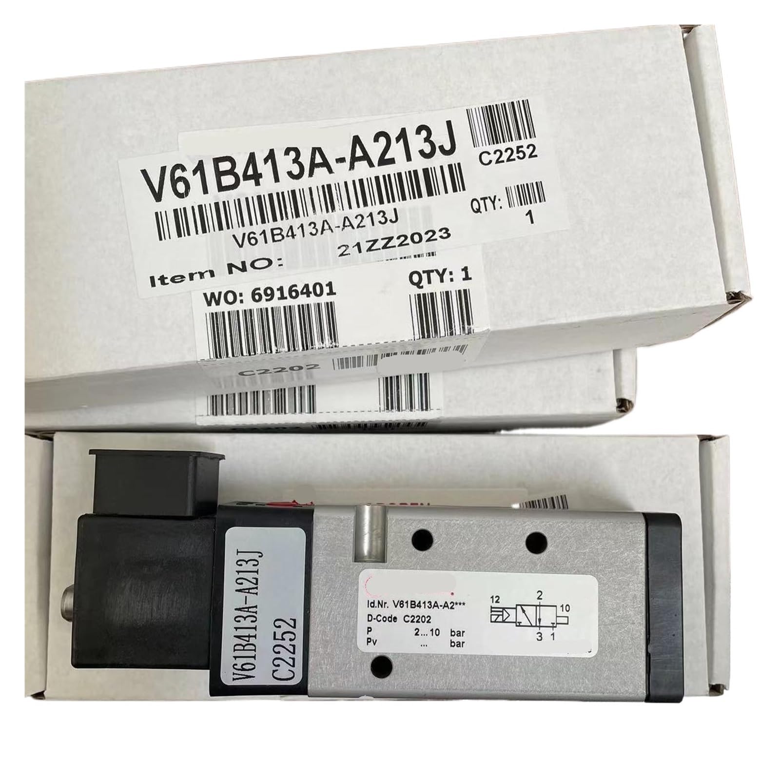 CXDFRSER 1pcs V61B413A-A213J, Solenoid Valve, G1/4 'Thread, DC24V