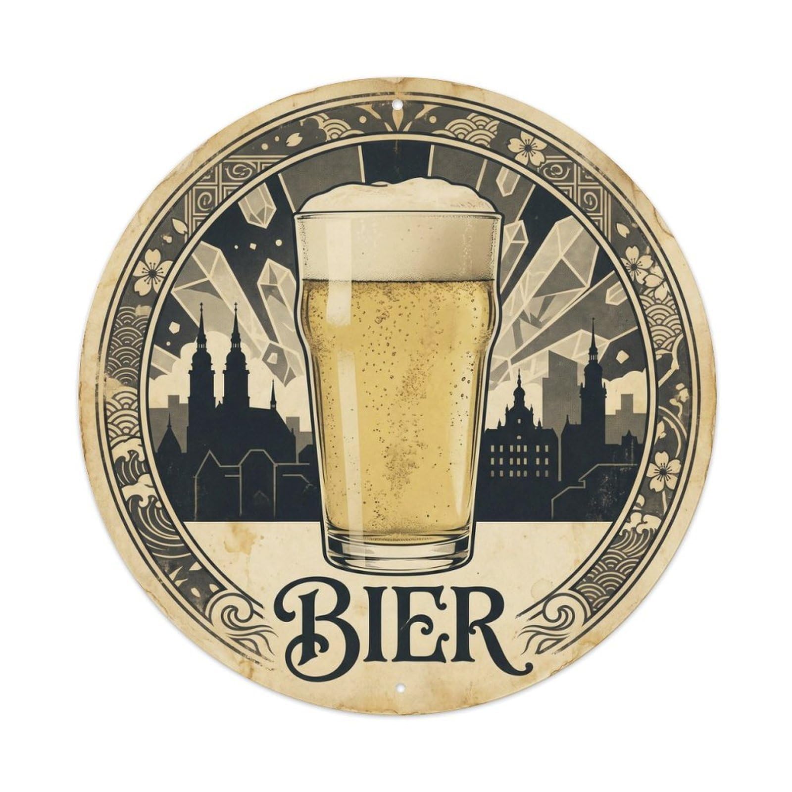 Retro German Travel Craft Beer Pub Culture Beverage Metal Tin Sign