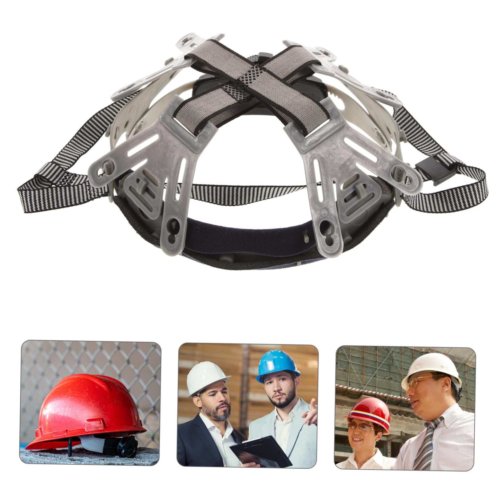 SHINEOFI Forro del Casco Banda para el Sudor del Casco Industrial Barbilla de Casco Universal Forro de Casco Ajustable suspensión de Casco Duro el plastico Grey