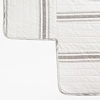 Vista 3 de Lush Decor Juego para sofá cama de 3 piezas, a rayas, estilo rústico, color gris