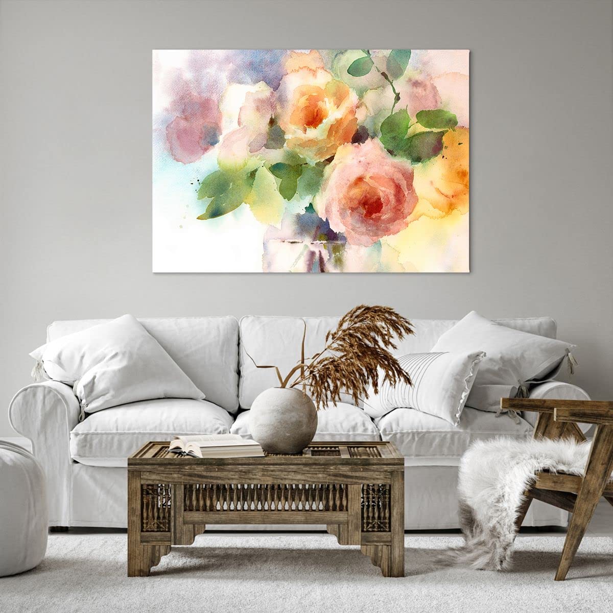Quadro su Vetro 100x70cm Stampe da Parete in Vetro Astrazione Marmo Rosa Grandi Decorazione Murale Camera da Letto Cucina 1 pezzo Quadri Moderni Soggiorno Grafica Immagini Wall Art GAA100x70-4528
