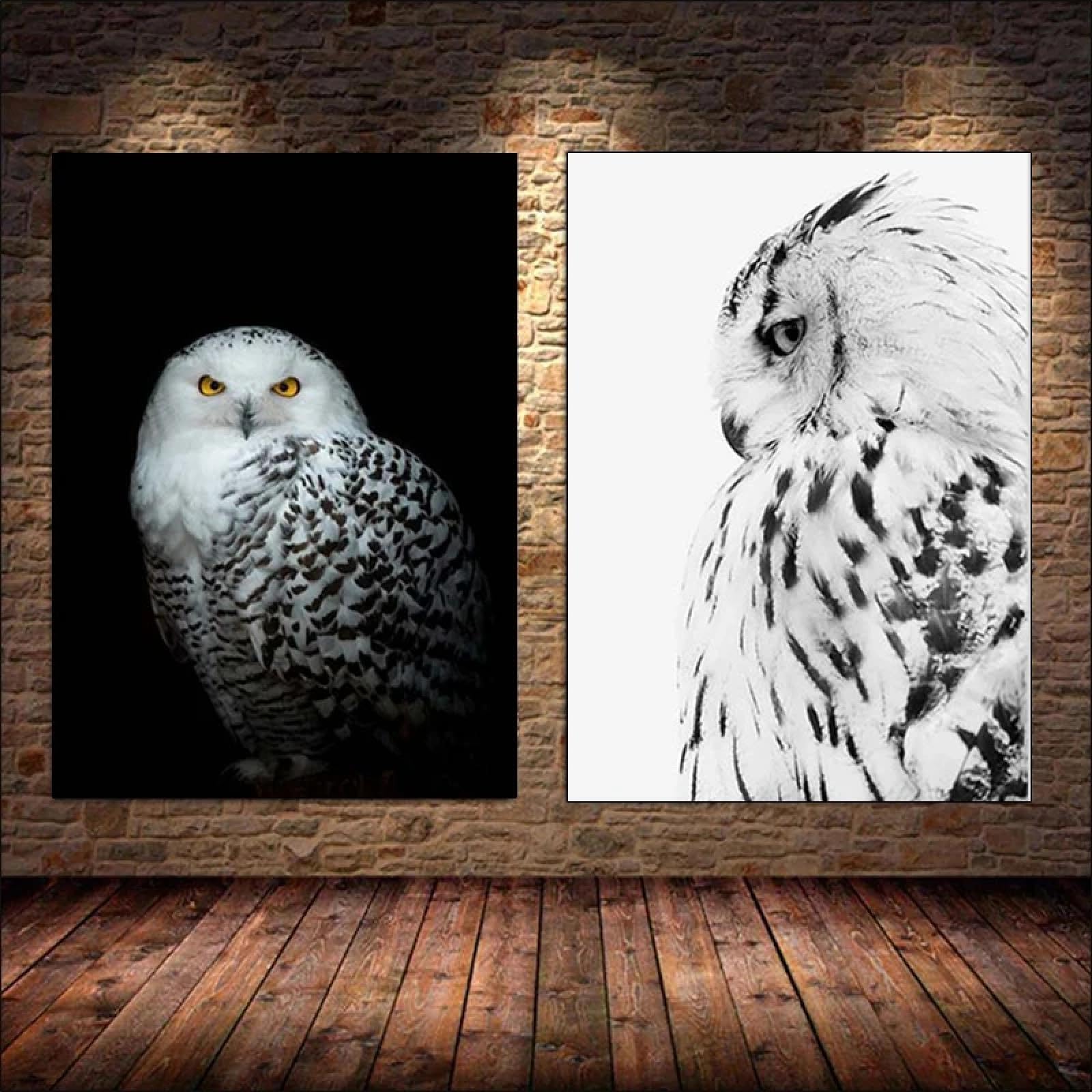 Peinture abstraite de hibou pour habiller un mur vide avec un tableau d'art mural de salon - 8