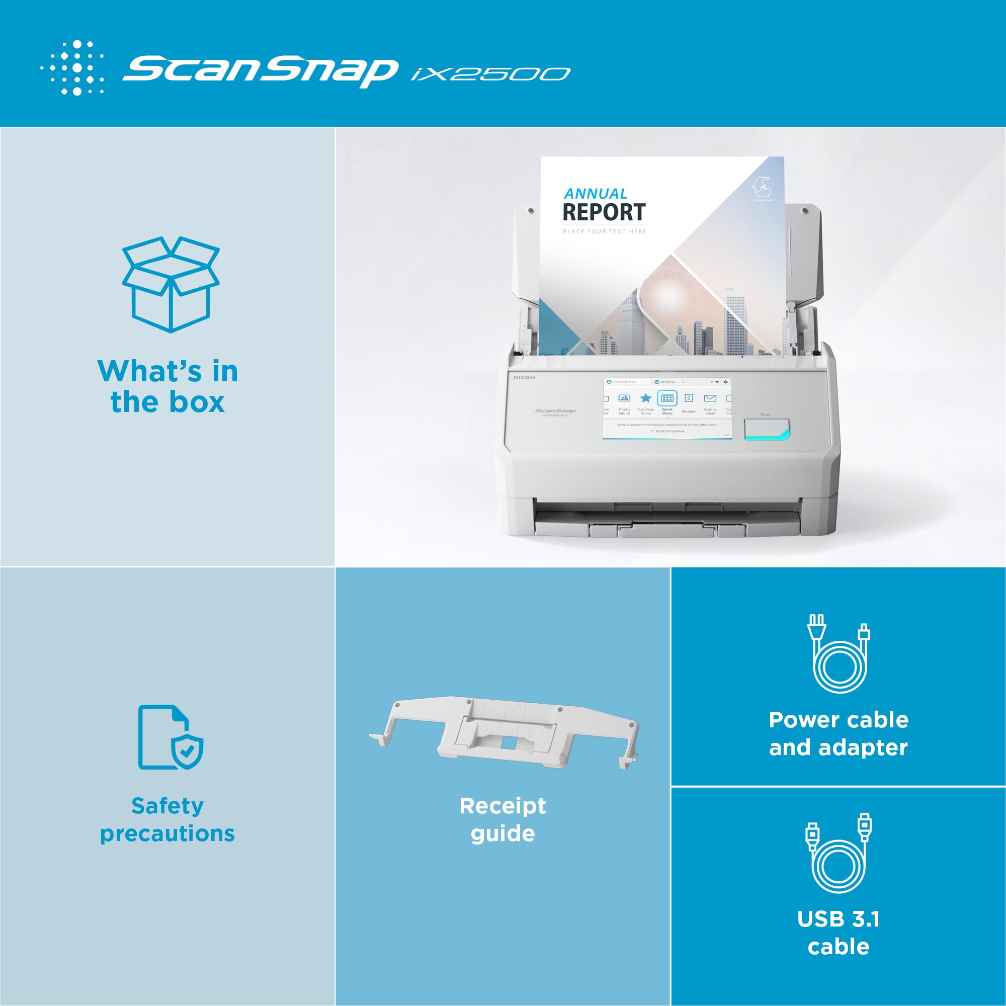 Ricoh SCANSNAP IX2500 Scanner A4