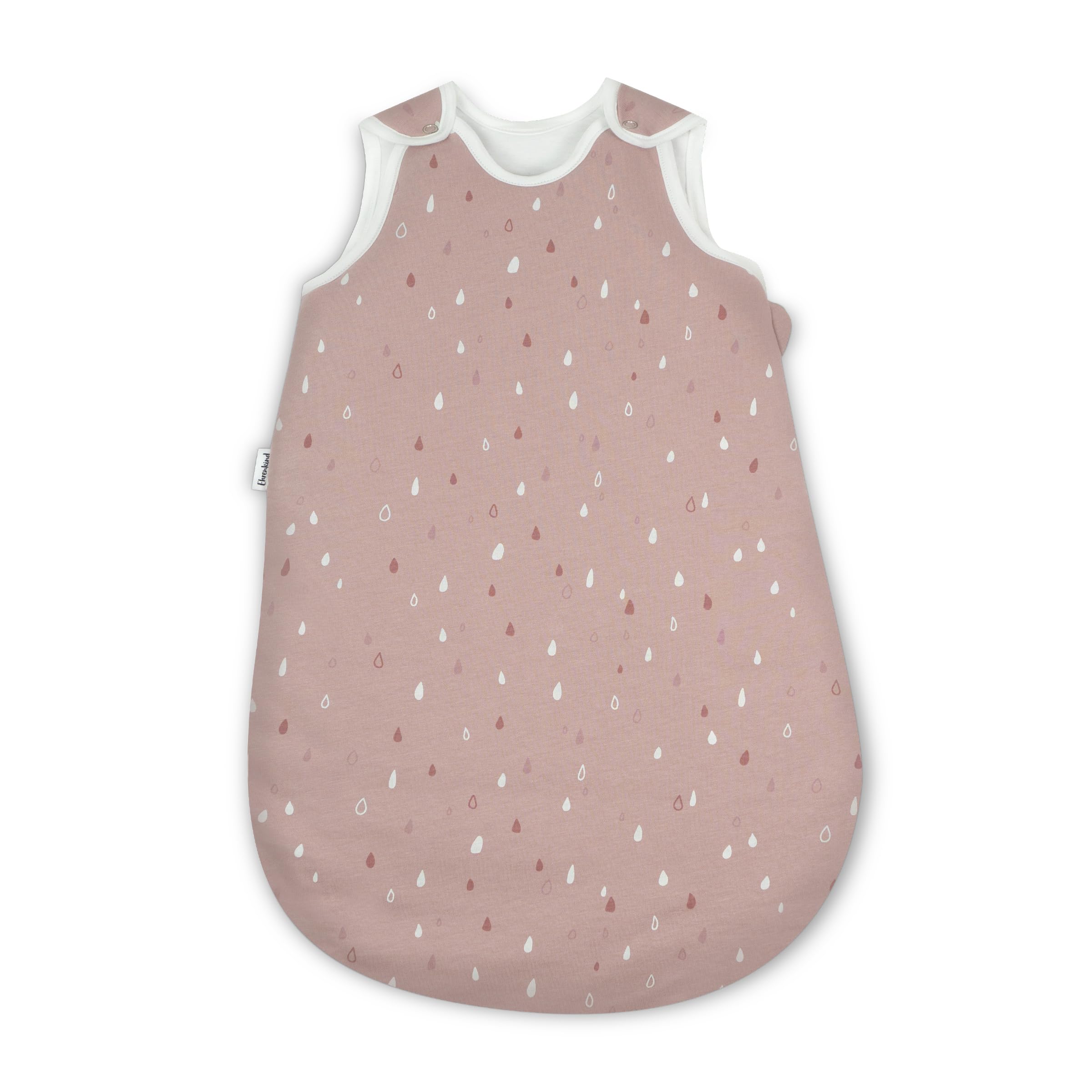 Ehrenkind® Baby Sommerschlafsack Rund | Bio-Baumwolle | Sommer Schlafsack Gr. 86/92 Rose Tropfen | Schlafsack Baby Schlafsack Kinder