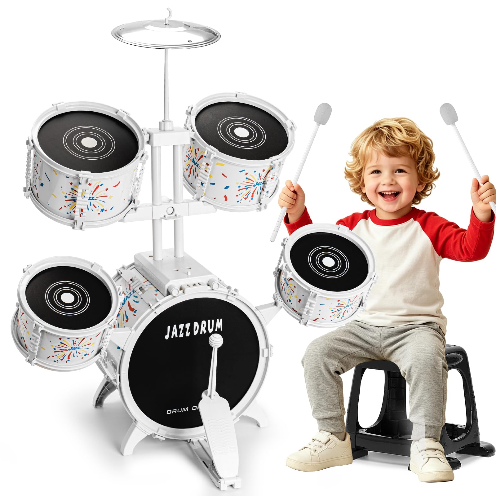 Upgraded Kids Drum Set for Toddlers Musical Toys for 4 5 6 Boys Girls Gifts | Musical Ins…