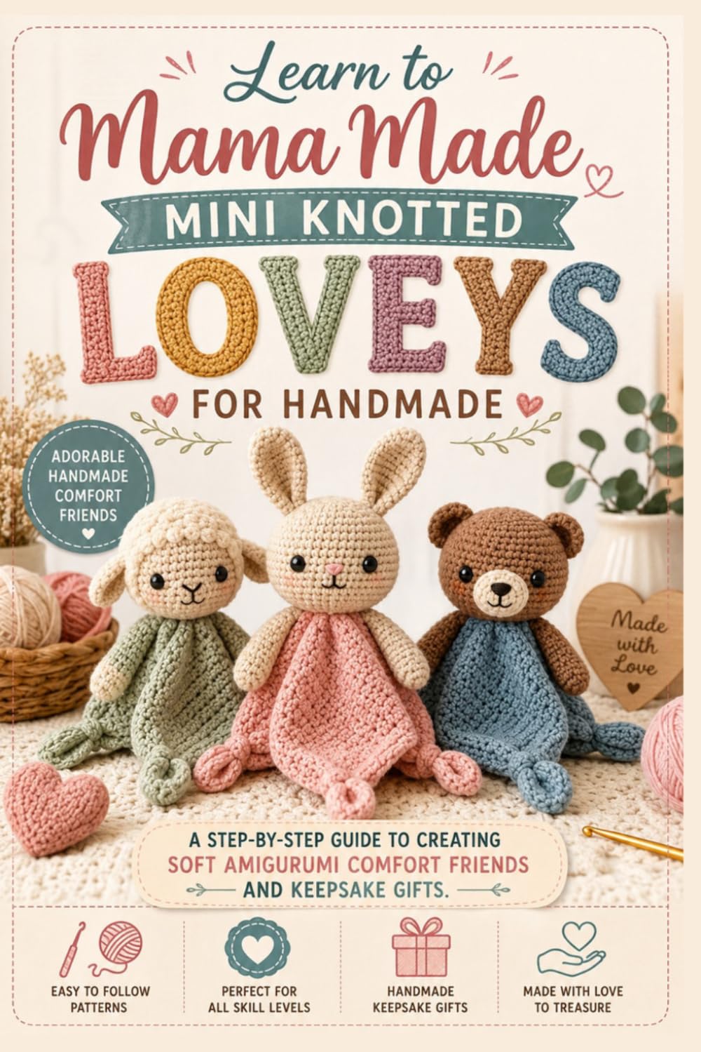 Learn to Mama Made Mini Knotted Loveys for Handmade: A Step-by-Step Guide to Creating Soft Amigurumi Comfort Friends and Keepsake Gifts