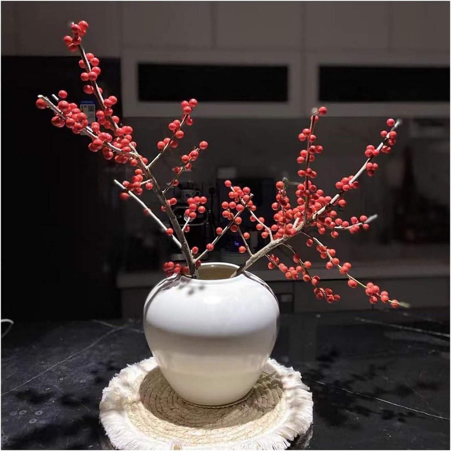 SnamicE Vase Ceramic Flower Vase White Vases for Decor,Ceramic Vases for Home Decor,Large White Vase for Pampas Grass, Modern Minimalist Style Decoration Vase,A,