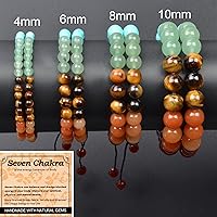 Vista 479 de MASSIVE BEADS Pulsera elástica de yoga hecha a mano con piedra natural, cristal curativo, energía, regalos para adultos unisex de 0.157 in, 0.236
