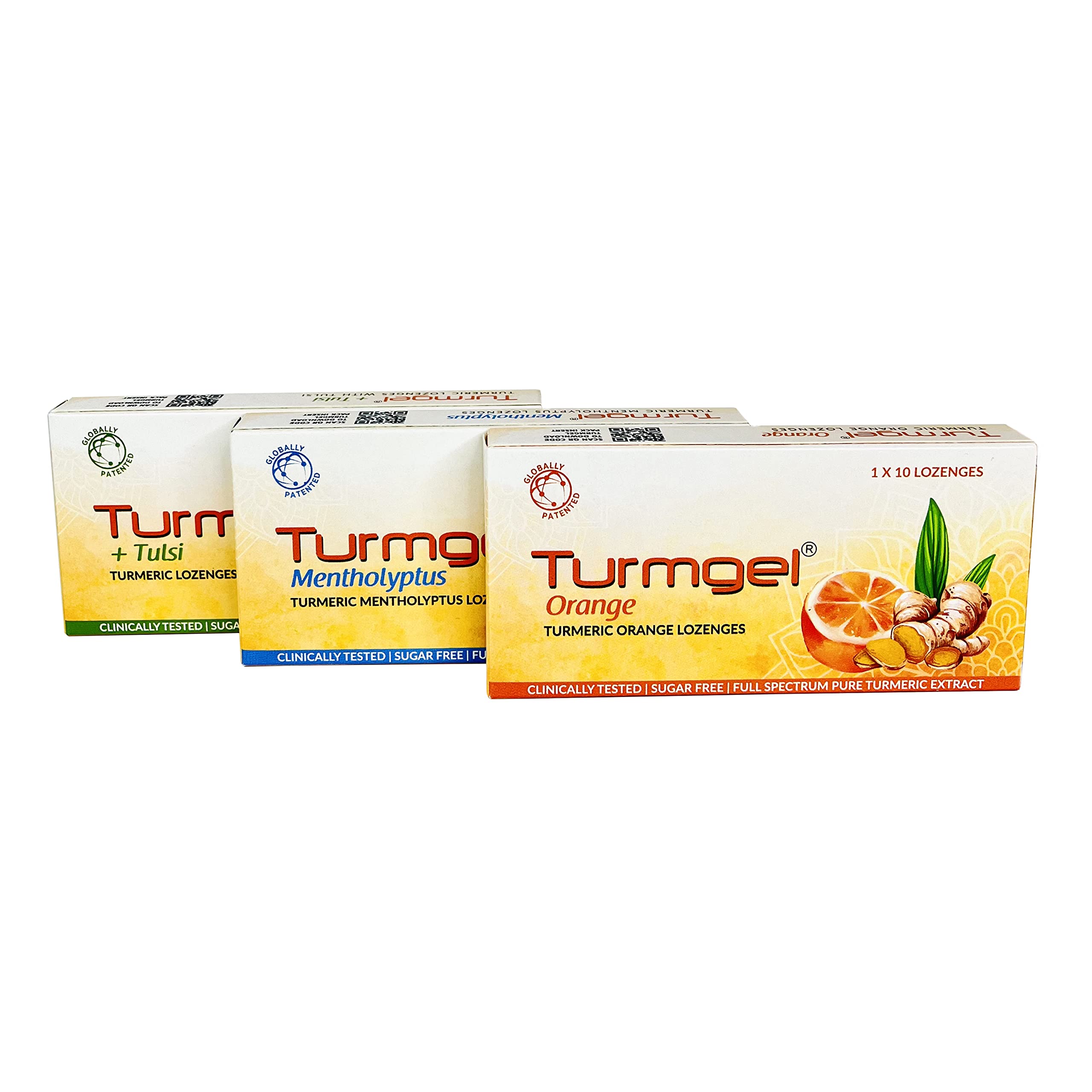 Turmgel Variety Pack of 3 (30 Lozenges)| Maintains Oral Hygiene & Relief from Cough, Cold & Sore Throat| 3 Flavours in a Pack - Orange, Tulsi, Mentholyptus| Sharpens Immunity| Sugar-Free (B09F9ZYD78) Amazon Price History, Amazon Price Tracker