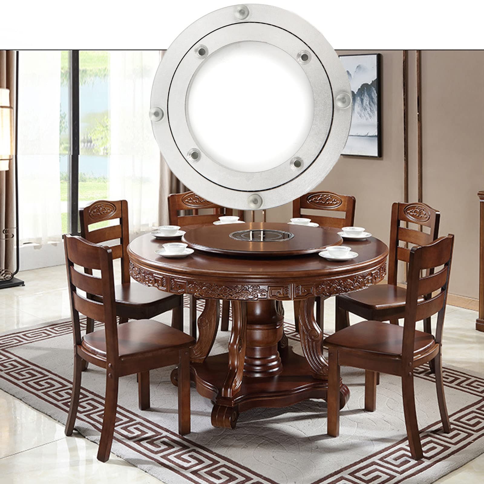 cuscinetti rotanti tavolo da pranzo, Cuscinetto girevole Lazy Susan lega di alluminio da 5(5 inches (125mm))