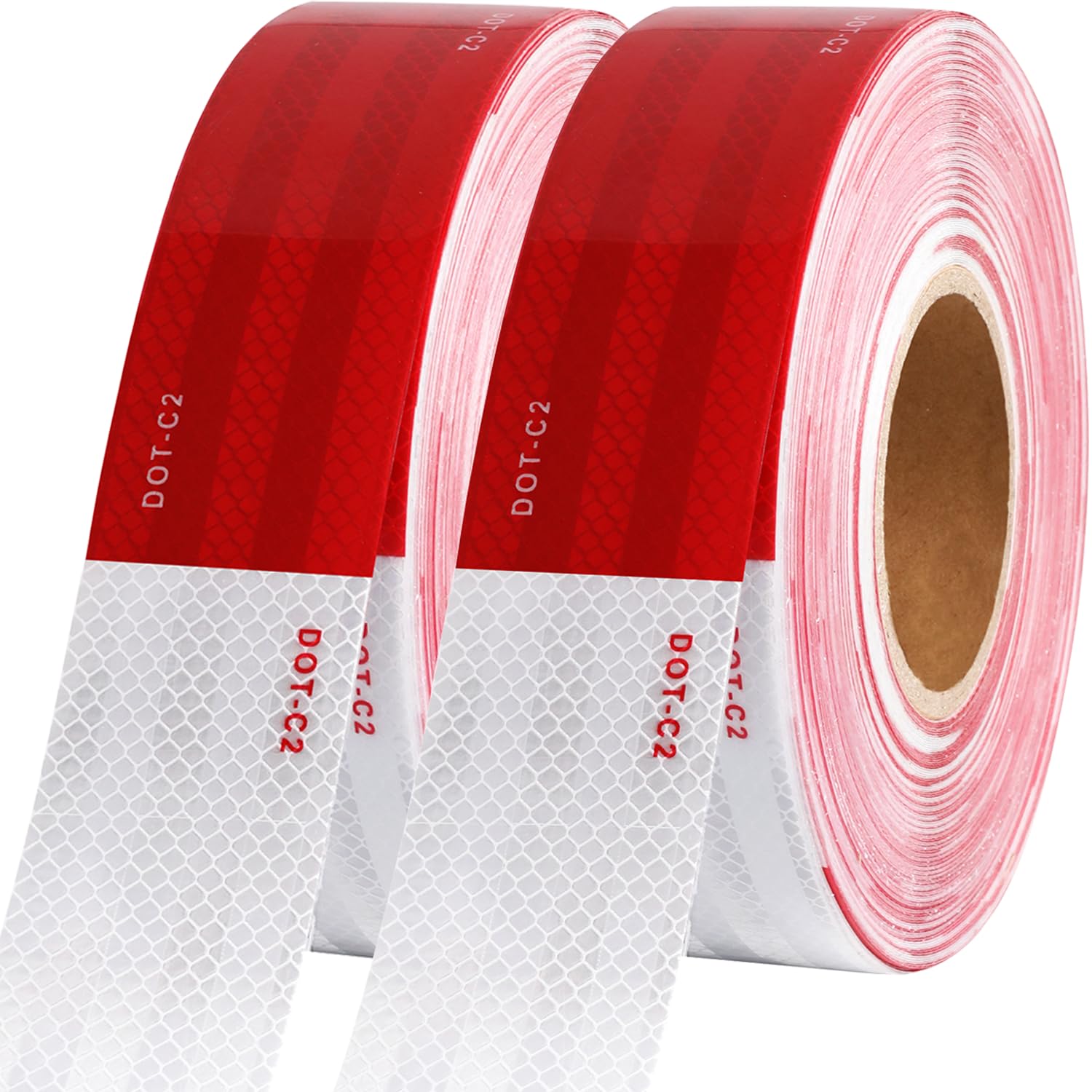 5 cm x 200 stóp taśma odblaskowa DOT-C2 wodoodporna czerwona i biała taśma samoprzylepna do przyczepy, na zewnątrz, do samochodów, ciężarówek